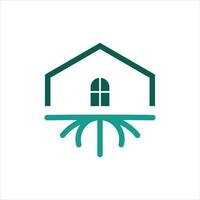 huis wortel logo houten landgoed vector