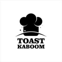toast illustratie brood en ontbijt badge vector
