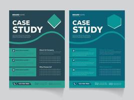 creatieve, eenvoudige en overzichtelijke case study-sjabloon met informatie vector