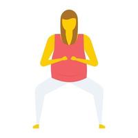 yoga kont houding vector