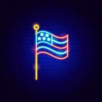Amerikaanse vlag neonreclame vector