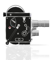 oude retro vintage film videocamera vectorillustratie vector