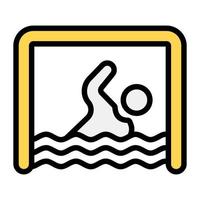 trendy platte vector ontwerp van zwemmen icon