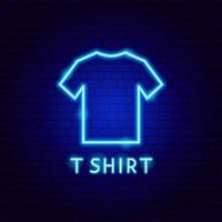 t-shirt neon label vector