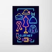 kleding neon flyer vector