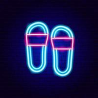 teenslippers neonreclame vector