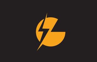 g geel zwart alfabet letterpictogram logo. elektrisch bliksemontwerp voor stroom- of energiebedrijven vector
