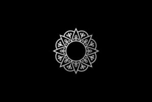 elegante luxe geometrische bloem blad logo ontwerp vector
