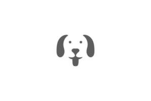 eenvoudige minimalistische schattige hond puppy gezicht logo ontwerp vector