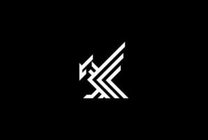 sterke adelaar havik valk vogel monogram logo ontwerp vector
