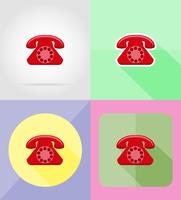 telefoon service plat pictogrammen vector illustratie