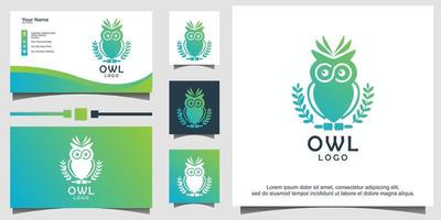 uil vogel logo ontwerpsjabloon vector