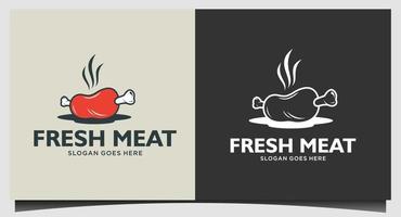 vers vlees logo ontwerpsjabloon vector