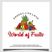 fruit logo ontwerpsjabloon vector