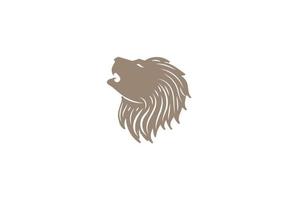 boos brullende leo leeuwenkop logo ontwerp vector