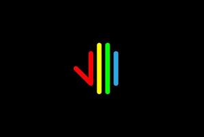 eenvoudige minimalistische kleurrijke handlijn omtrek logo ontwerp vector