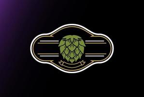 eenvoudige minimalistische luxe hop voor ambachtelijk bier brouwen brouwerij embleem logo ontwerp vector