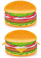 hamburger en cheeseburger vector illustratie