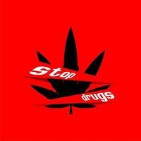 stop drugs teken vector