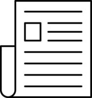 krant pictogramstijl vector