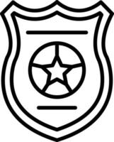 politie badge pictogramstijl vector