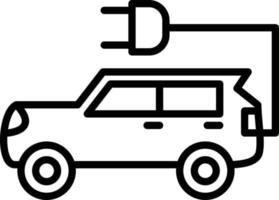 elektrische auto pictogramstijl vector