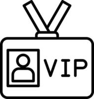 VIP-pas pictogramstijl vector