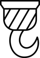 kraanhaak pictogramstijl vector