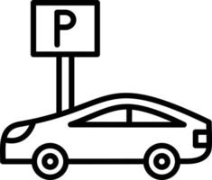 pictogramstijl parkeren vector
