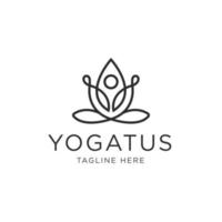 yoga lotus logo ontwerpsjabloon vector