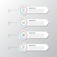 stap zakelijke infographic sjabloon vector