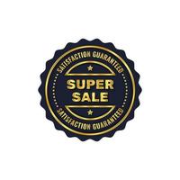 gouden badge en premium label productsjabloon vector