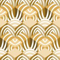 verbluffend decoratief elegant goud geometrisch kromme vector naadloos patroonontwerp