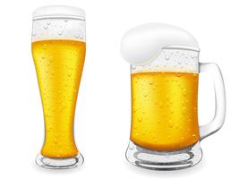 bier is in glas vectorillustratie vector