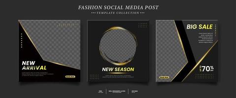 mode verkoop social media postsjabloon. sjabloon voor zakelijke, bedrijven, online modezaken, advertenties en zakelijke promotie grafische webbanners. vector