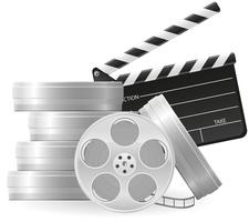 stel pictogrammen cinematografie bioscoop en film vectorillustratie vector