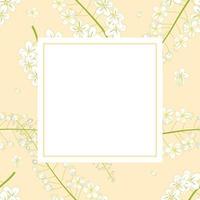 witte cassia-fistel - gouden douchebloem op gele bannerkaart vector