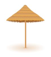 parasol gemaakt van stro en riet voor schaduw vectorillustratie vector