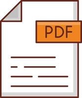pdf vectorillustratie op een transparante achtergrond. premium kwaliteit symbolen. vector lijn egale kleur pictogram voor concept en grafisch ontwerp.