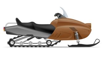 sneeuwscooter voor sneeuw rit vectorillustratie vector