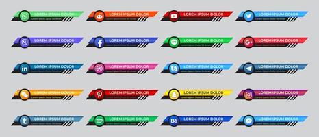 sociale media web lagere derde banners sjabloonontwerp. vector illustratie