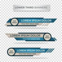 stijlvolle blauwe geometrische lagere derde banner sjabloonontwerp. vector illustratie