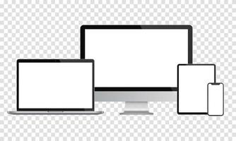 apparaatschermmodel. smartphone, tablet, laptop en monitor, met leeg scherm voor u ontwerp. vectoreps10 vector