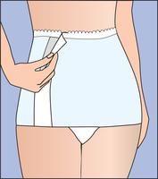 Leuke zwangere vrouwen ondergoedband voor steunbuik. Verband vector