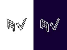 beginletter av minimalistisch en modern 3D-logo-ontwerp vector