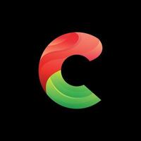 letter c kleurrijk, vector logo-ontwerp bewerkbaar