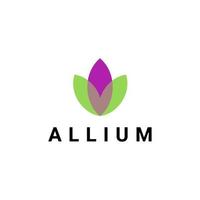 allium op achtergrond wit, vector logo ontwerp bewerkbaar