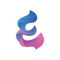letter e kleurrijk, vector logo-ontwerp bewerkbaar