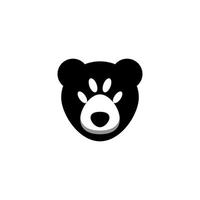 combinatie beer en poothond op witte achtergrond, vector logo-ontwerp bewerkbaar