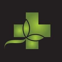 medische apotheek logo ontwerpsjabloon.-vector illustrator vector